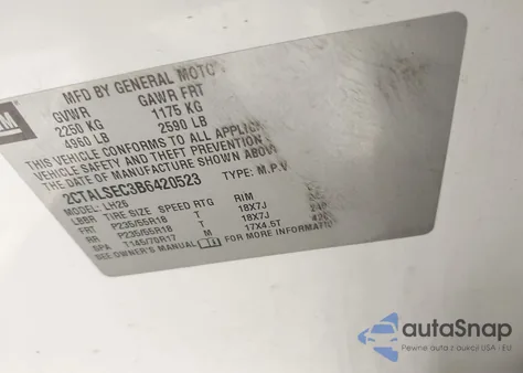 2011 GMC Terrain Sle-2 from USA, damaged, VIN 2CTALSEC3B6420523